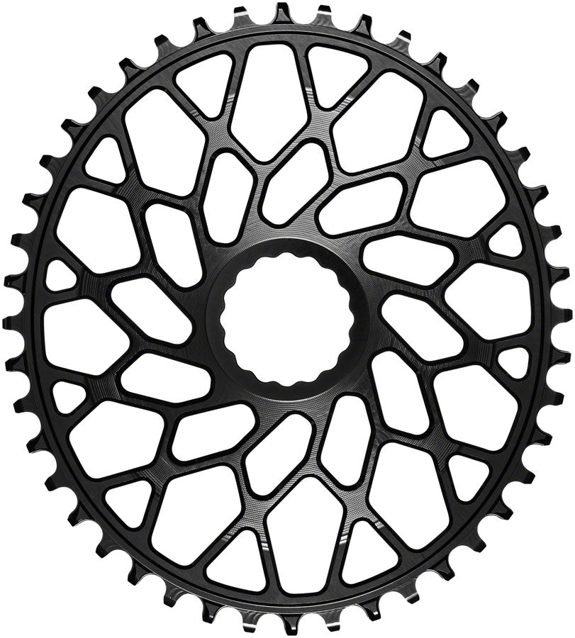 absoluteBLACK Oval Narrow-Wide Direct Mount Chainring - 44t, CINCH Direct Mount, 3mm Offset, Black
