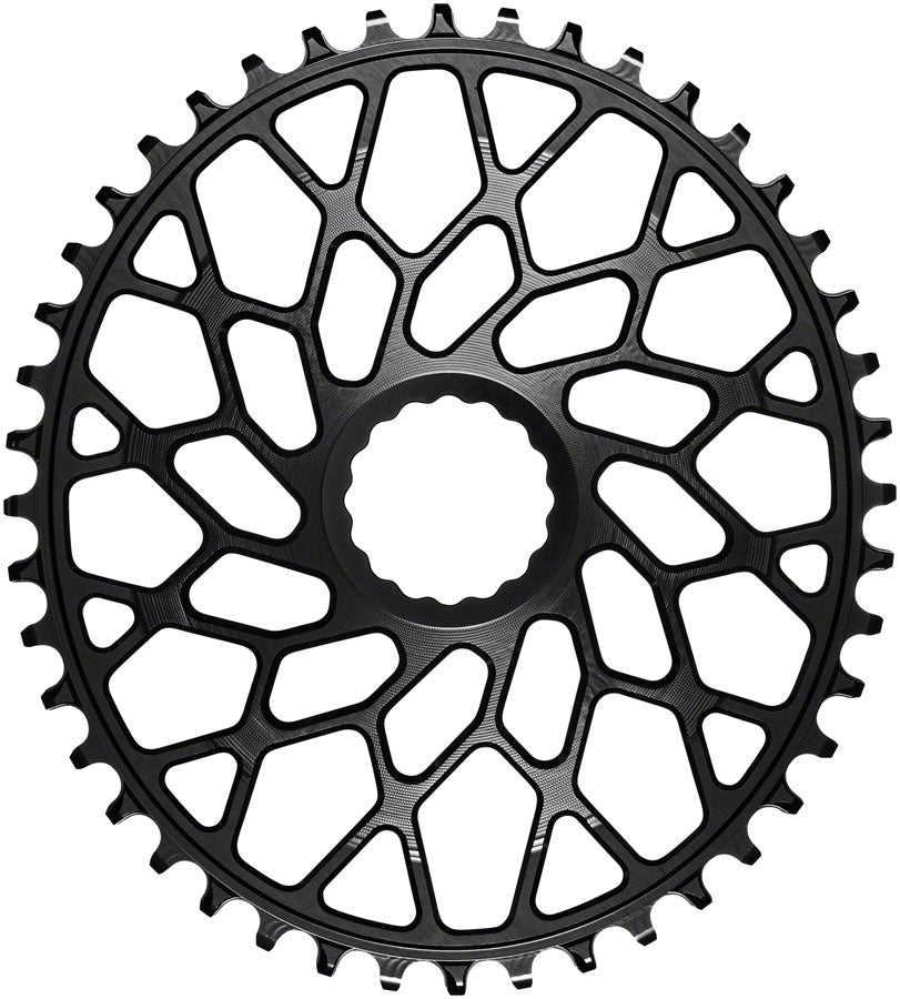 absoluteBLACK Oval Narrow-Wide Direct Mount Chainring - 48t, CINCH Direct Mount, 3mm Offset, Black