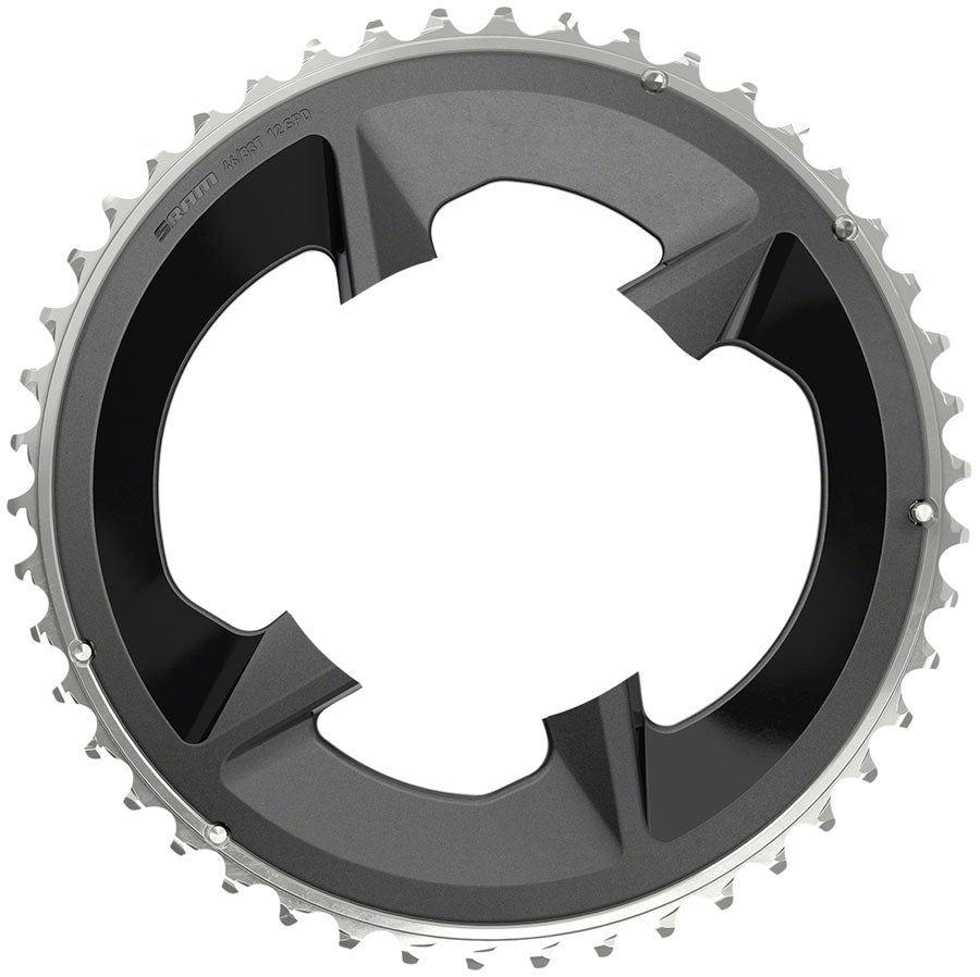 SRAM Rival 2x12-Speed Outer Chainring - 46t, 107 BCD, Black, For use with 33t Inner