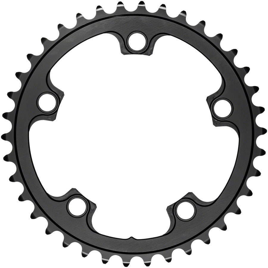absoluteBLACK Premium Round 110 BCD Road Inner Chainring - 38t, 110 BCD, 5-Bolt, For 52/38 Combination, Black