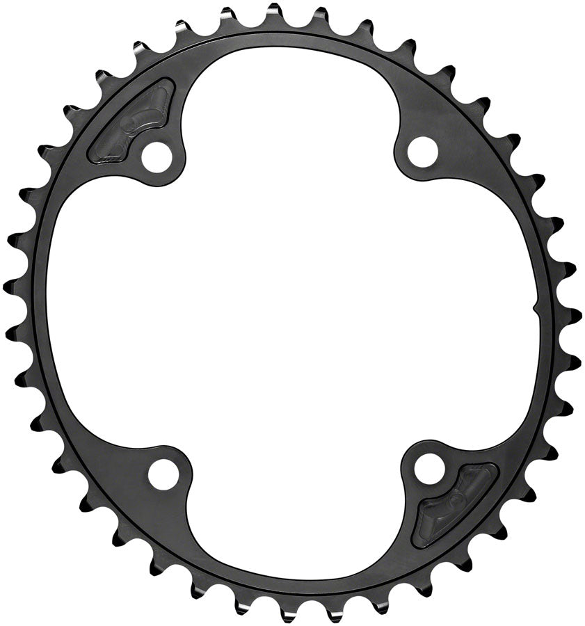 absoluteBLACK Premium Oval 112 BCD Road Inner Chainring for Campagnolo - 39t, 112 BCD, 4-Bolt, Black