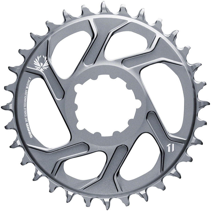 SRAM X-Sync 2 Eagle Direct Mount Chainring - 30 Tooth, 3mm Boost Offset, 12-Speed, Polar Grey