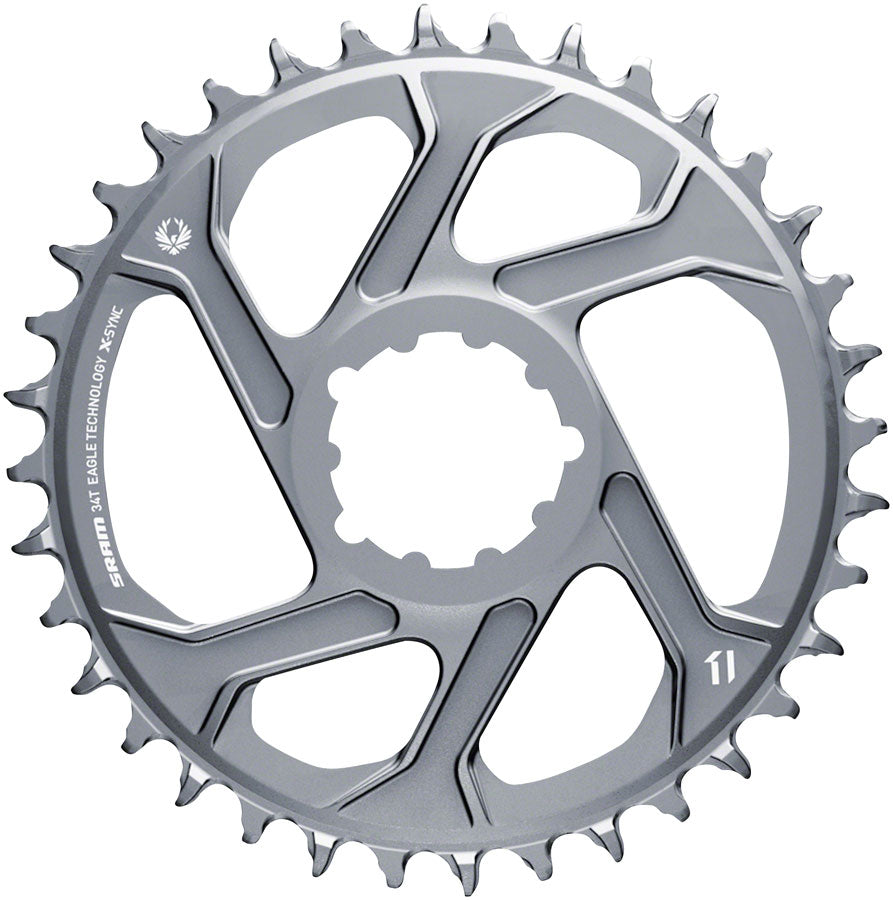 SRAM 34T X-Sync 2 Direct Mount Eagle Chainring 3mm Boost Offset, Polar Gray