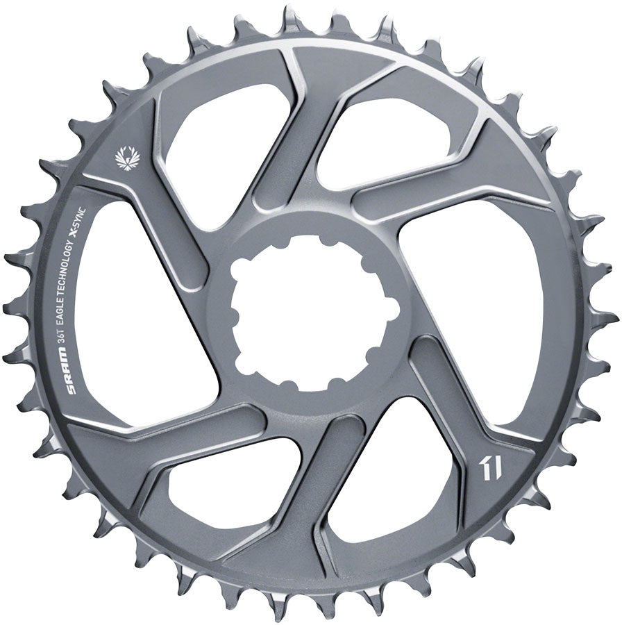 SRAM 36T X-Sync 2 Direct Mount Eagle Chainring 3mm Boost Offset, Polar Gray