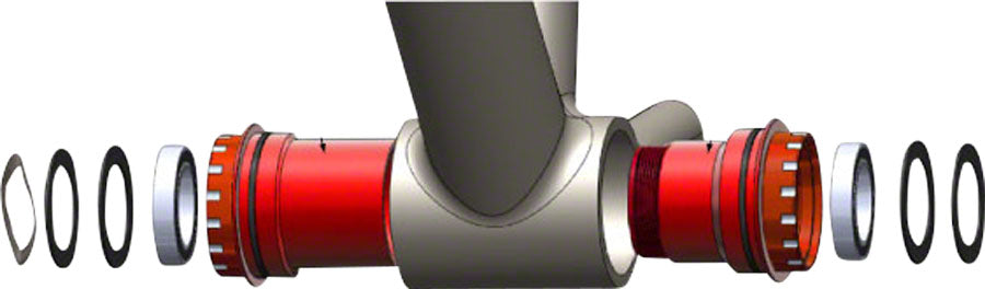 Wheels Manufacturing BB30 to SRAM Bottom Bracket with Angular Contact Bearings Black Cups