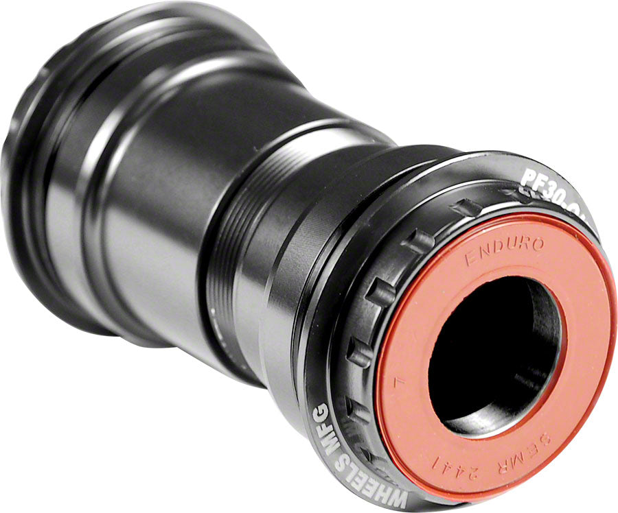Wheels Manufacturing PressFit 30 to SRAM Bottom Bracket with Angular Contact Bearings Black Cups