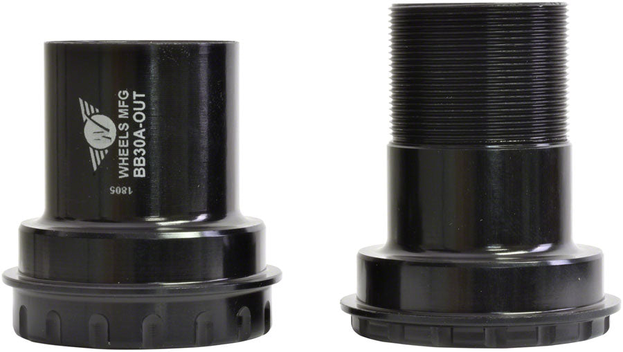 Wheels Manufacturing BB30A Frame to GXP Spindle Outboard Thread Together Bottom Bracket, Black