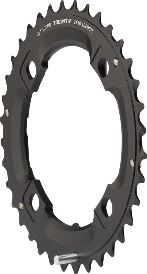 SRAM/Truvativ X0 and X9 36T 104mm BCD 10 Speed GXP Chainring with Long Over-shift Pin, Use with 22T