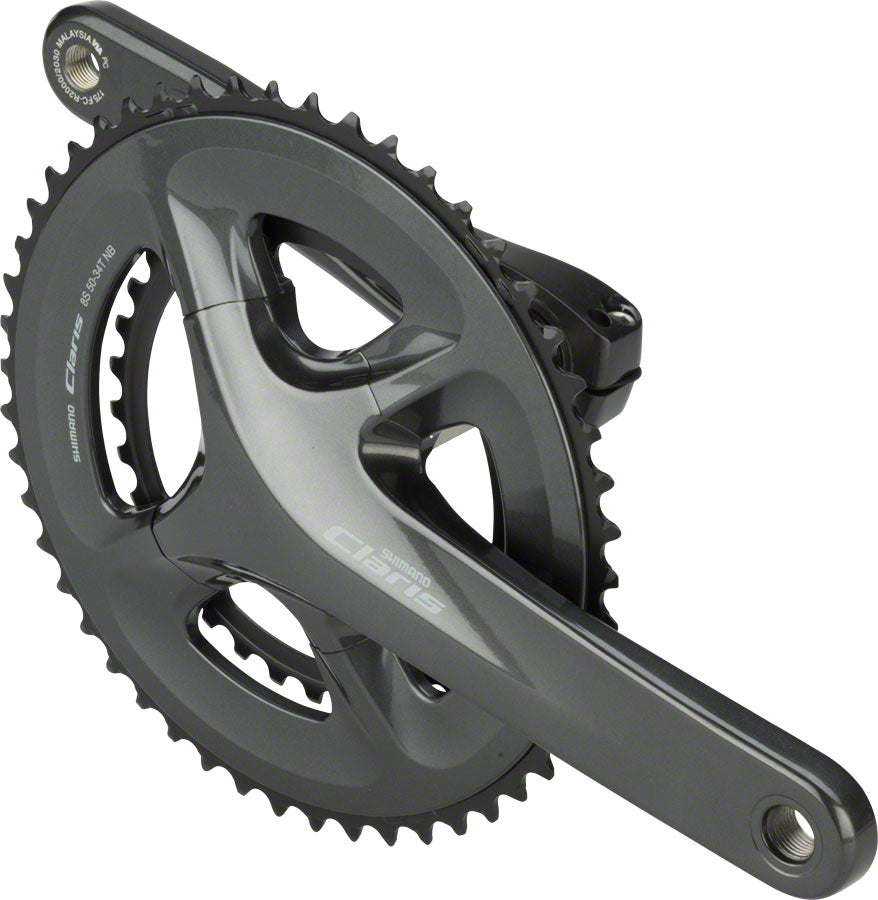 Shimano Claris FC-R2000 Crankset - 175mm 8-Speed 50/34t 110 BCD Hollowtech II Spindle Interface BLK