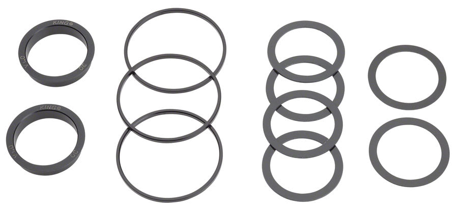 Chris King ThreadFit T47 30x Bottom Bracket with Fit Kit 5 - T47, For 30mm Spindles, Black