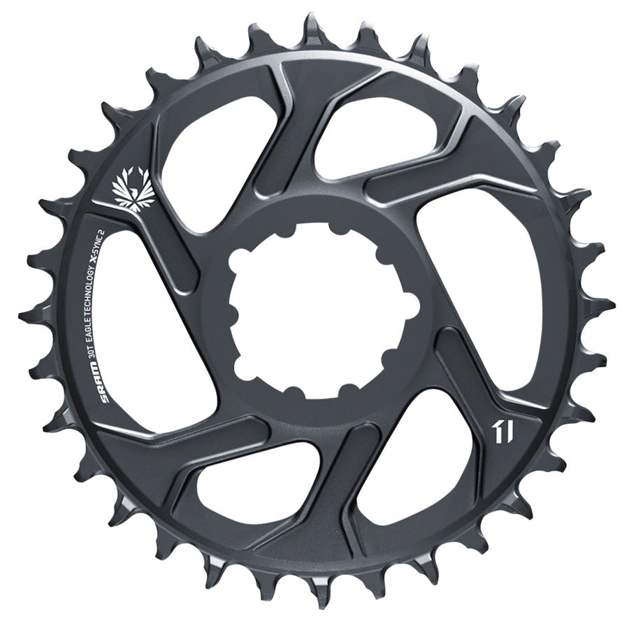 SRAM Eagle X-SYNC Cold Forged Chainring - 30t, Direct Mount, 3mm Offset, For Boost, Lunar Grey