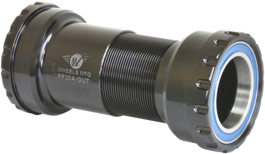 Wheels Manufacturing PF30A Thread-Together Bottom Bracket - DUB Spindle, ABEC-3 Bearing, Black