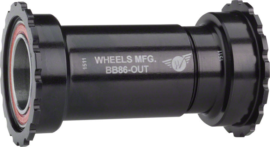 Wheels Manufacturing BB86/92 SRAM Bottom Bracket with ABEC-3 Bearings Black Cups - Threaded