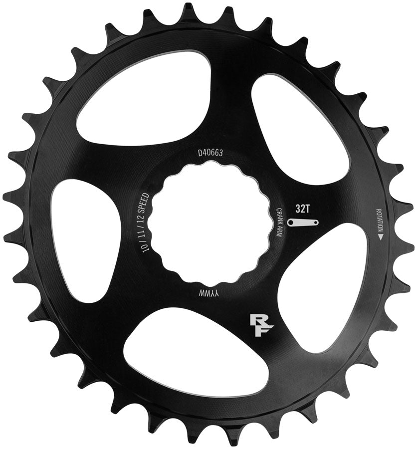 RaceFace Narrow Wide Oval Chainring: Direct Mount CINCH, 32t, Black