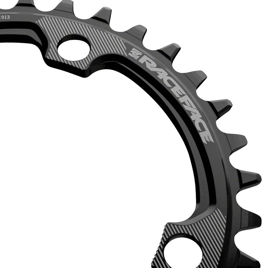 RaceFace 1x 104 BCD Hyperglide+ Chainring - 32t, 104 BCD, 4-Bolt, Requires Shimano 12-speed Hyperglide+ Chain, 7075 Aluminum, Black