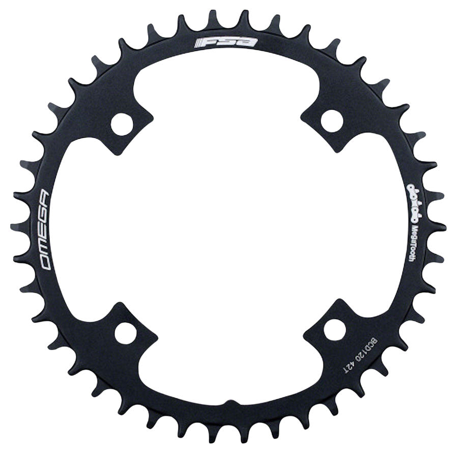 Full Speed Ahead Omega 1x Chainring - 42t, 120mm BCD, Black