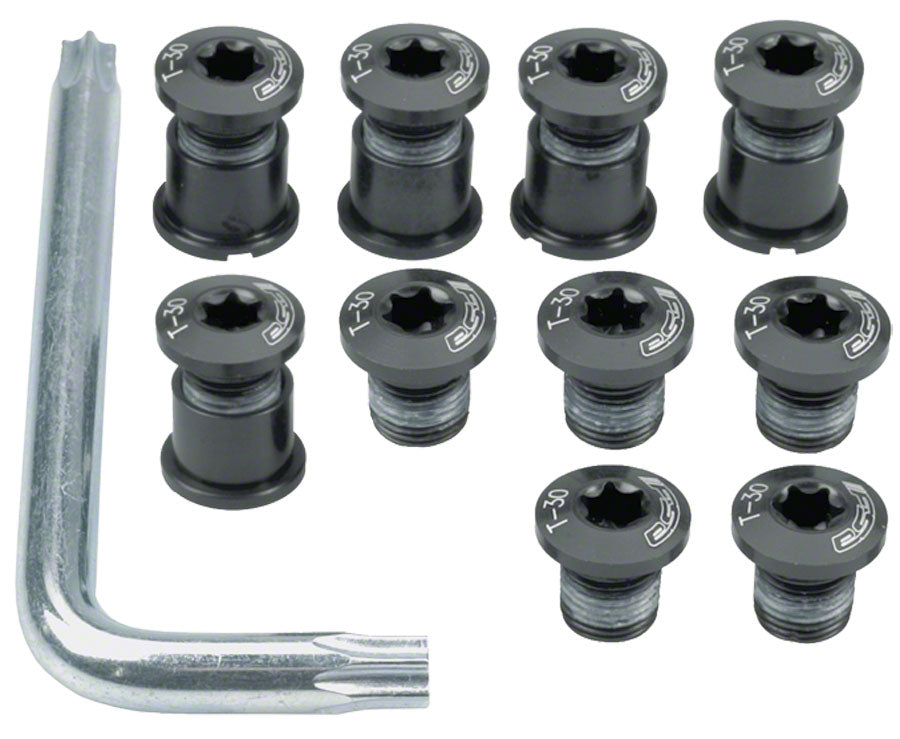 Full Speed Ahead Torx T-30 Alloy Mountain Chainring Nut/Bolt Set wiith tool: Black