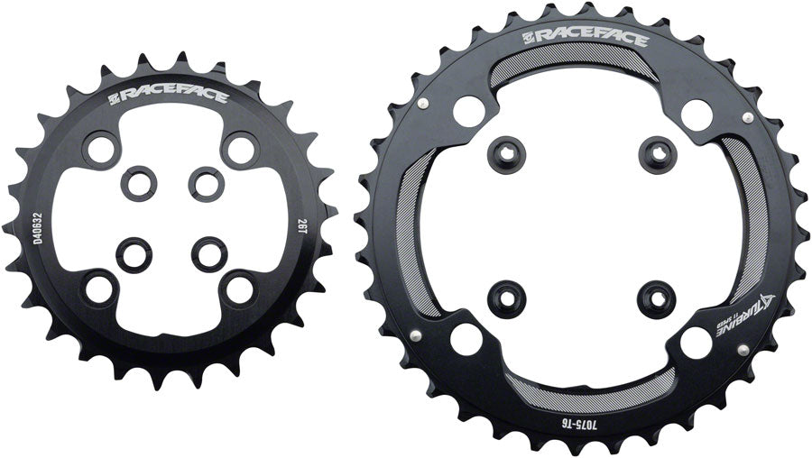 RaceFace Turbine 11-Speed Chainring: 64/104mm BCD, 24/34t, Black