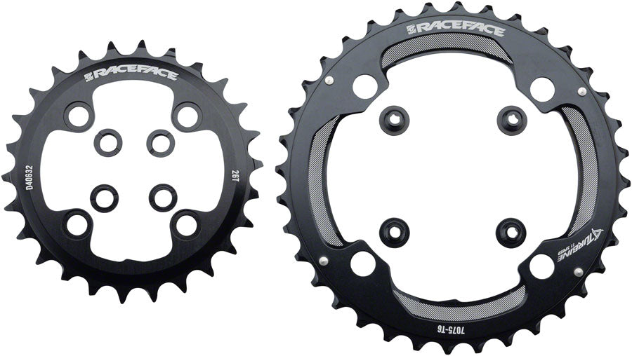 RaceFace Turbine 11-Speed Chainring: 64/104mm BCD, 26/36t, Black