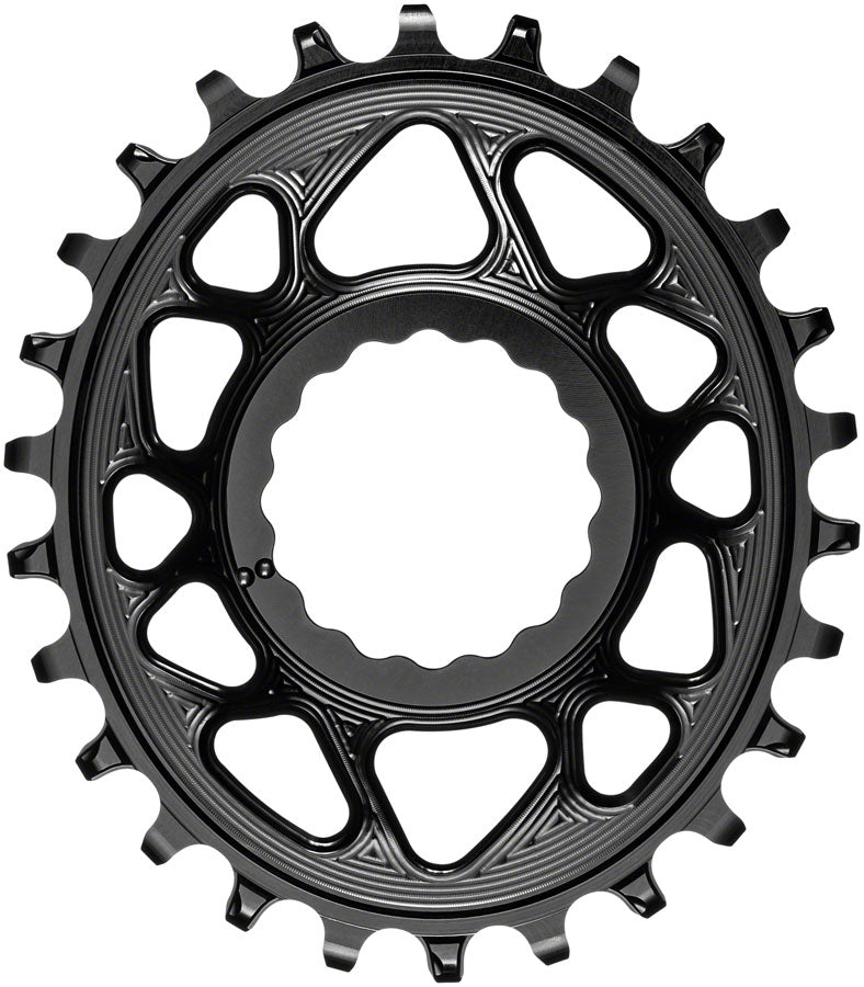 absoluteBLACK Oval Narrow-Wide Direct Mount Chainring - 26t, CINCH Direct Mount, 6mm Offset, Black