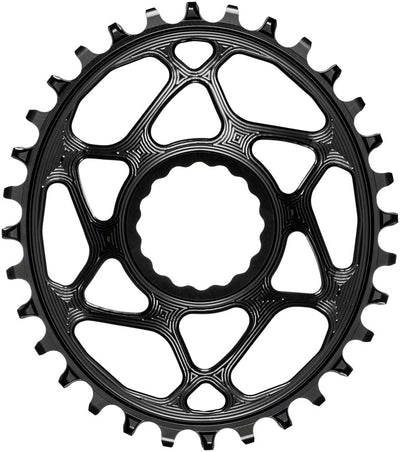 absoluteBLACK Oval Narrow-Wide Direct Mount Chainring - 32t, CINCH Direct Mount, 6mm Offset, Black