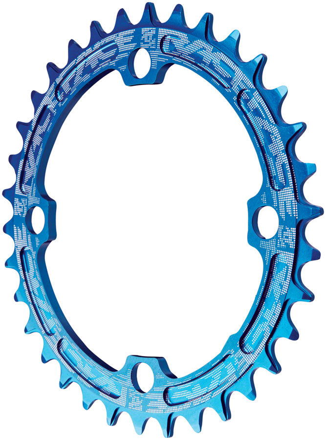 RaceFace Narrow Wide Chainring: 104mm BCD, 36t, Blue