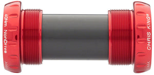 Chris King ThreadFit 24 Bottom Bracket with Fit Kit 4 - English, For Shimano Hollowtech II, Red