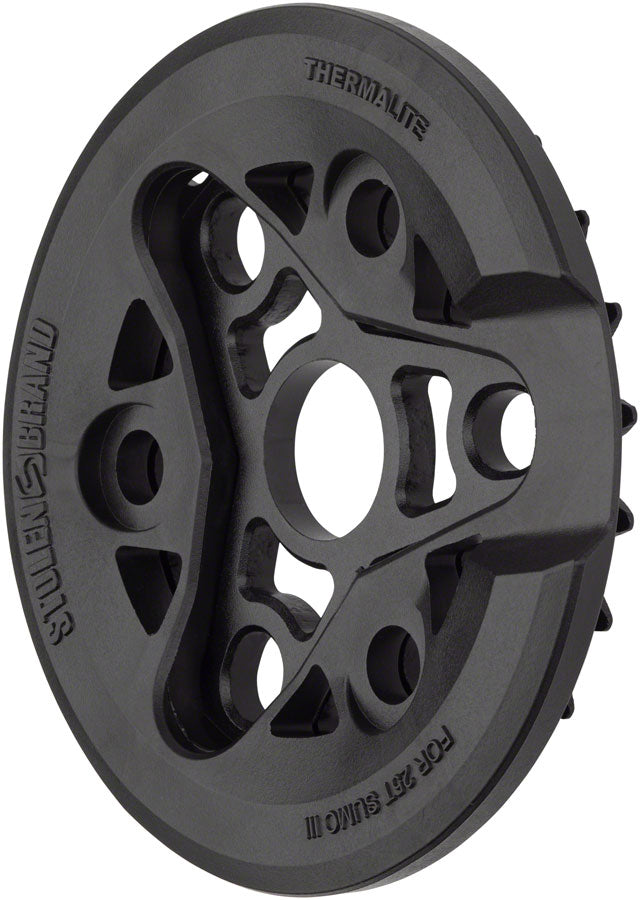Stolen Sumo III Sprocket - 25t, 6.0mm Thickness, Aluminum, With Thermalite Guard, Black