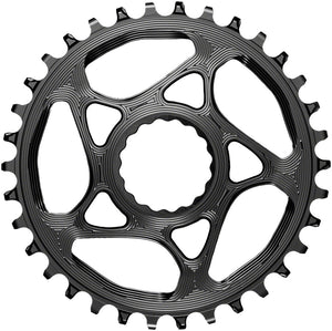 absoluteBLACK Round Narrow-Wide Direct Mount Chainring - 34t, CINCH Direct Mount, 3mm Offset, Black