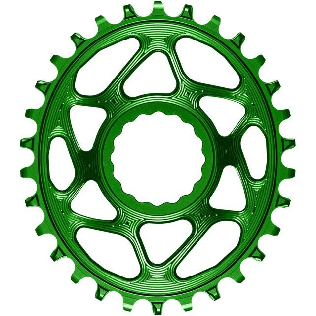 absoluteBLACK Oval Narrow-Wide Direct Mount Chainring - 30t, CINCH Direct Mount, 3mm Offset, Green