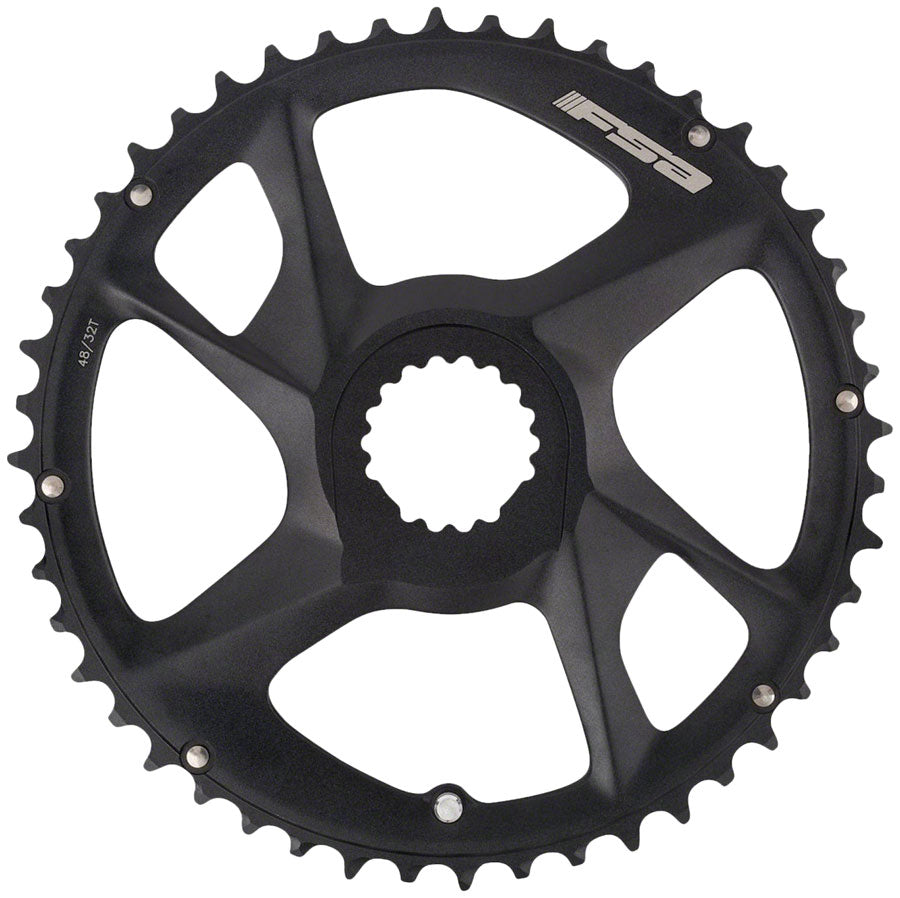 Full Speed Ahead Energy Modular Direct Mount Chainring - 46t Outer Ring, FSA Direct Mount, For use with 30t Inner Ring, Black