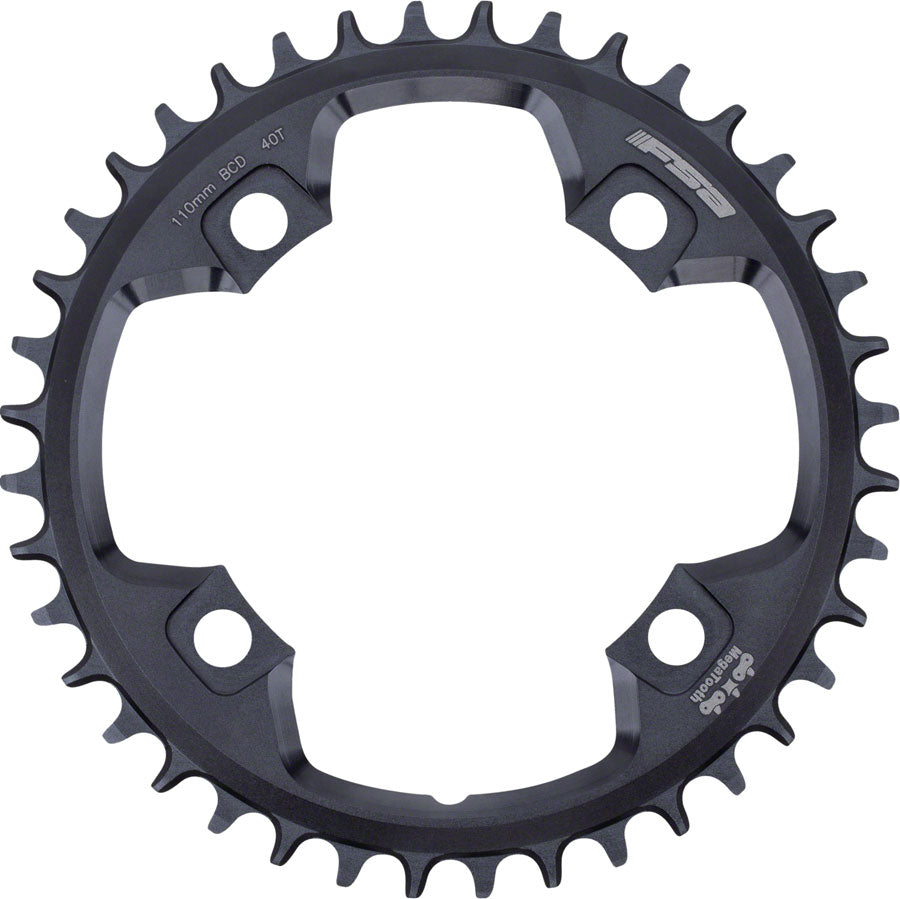 Full Speed Ahead Gossamer Pro MegaTooth Chainring - 40t, 110 Full Speed Ahead ABS BCD, 4-Bolt, Aluminum, For 1 x 11-Speed, Black