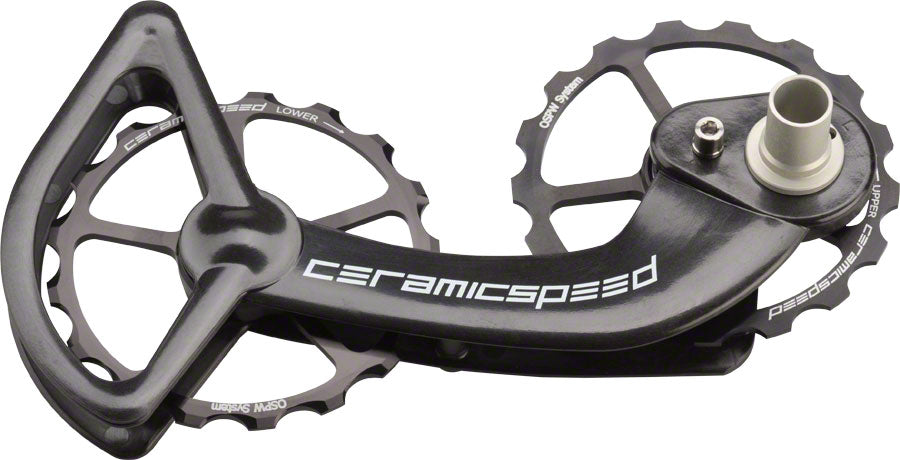 CeramicSpeed OSPW Pulley Wheel System for Shimano 9000/6800 Series - Alloy Pulley, Carbon Cage, Black