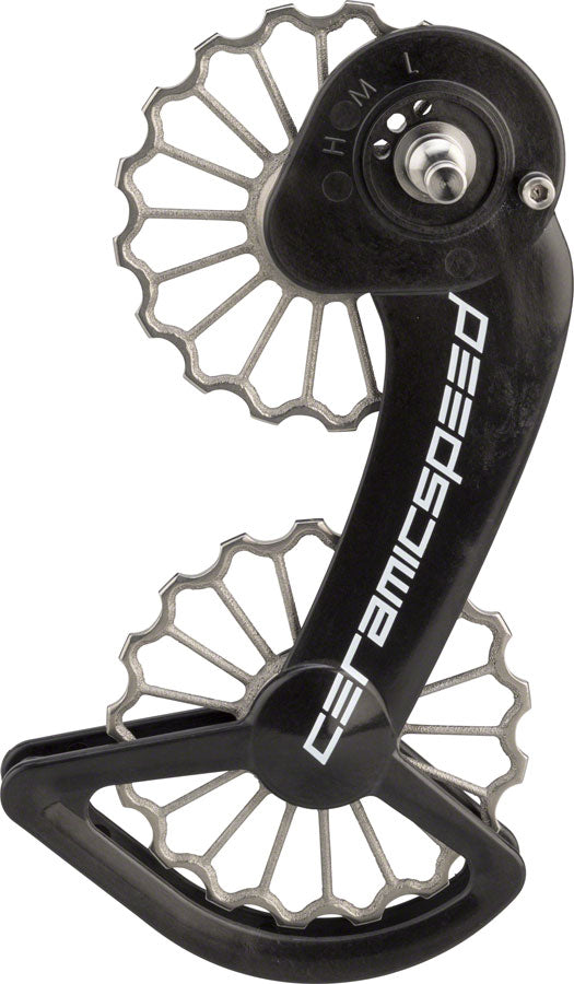CeramicSpeed OSPW Pulley Wheel System for SRAM eTap - Coated Races, 3D Printed Titanium Pulley, Carbon Cage, Ti
