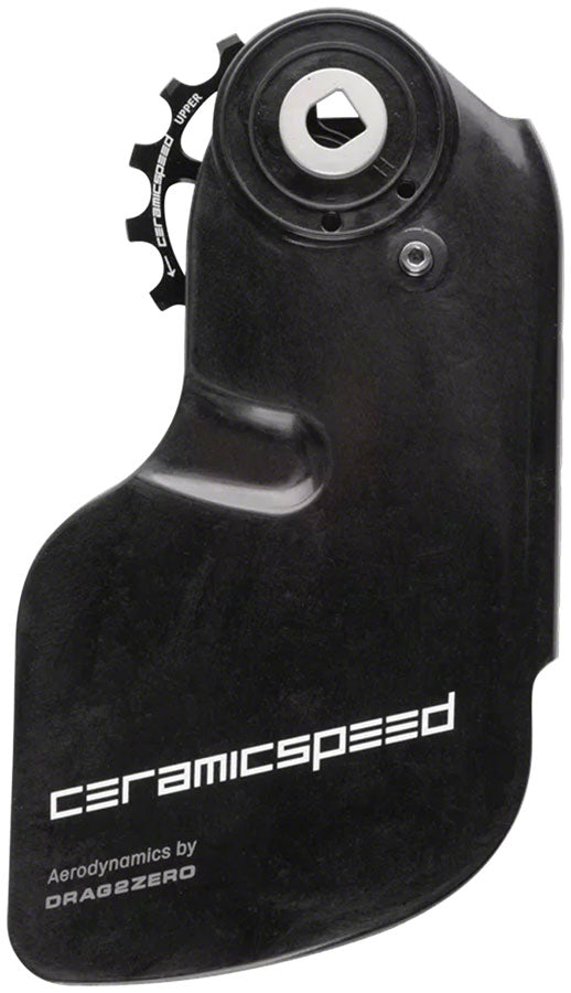 CeramicSpeed OSPW Pulley Wheel Aero System for SRAM Red AXS/Force AXS - Coated Races, Alloy Pulley, Carbon Cage, Black