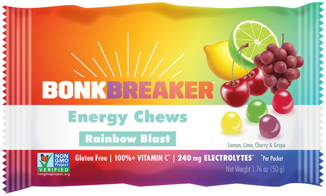Bonk Breaker Energy Chews - Rainbow Blast, Box of 10 Packs-0