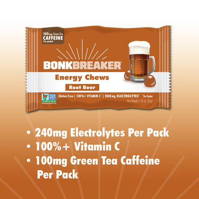 Bonk Breaker Energy Chews - Root Beer, With Caffiene, Box of 10 Packs-4