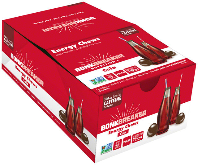 Bonk Breaker Energy Chews - Cola, With Caffiene, Box of 10 Packs-2