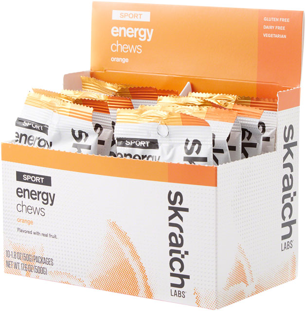 Skratch Labs Sport Energy Chews: Orange, Box of 10