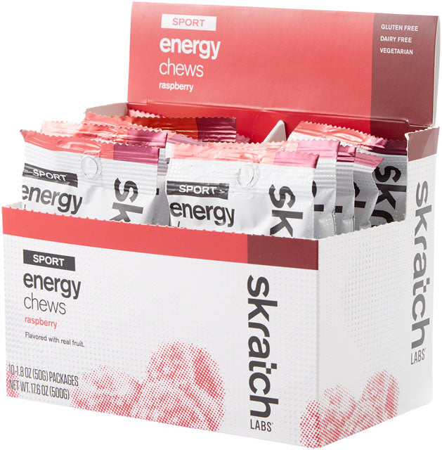 Skratch Labs Sport Energy Chews: Raspberry, Box of 10