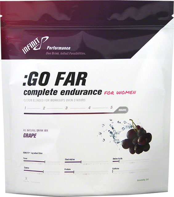 Infinit Nutrition Women's Go Far Energy Drink Mix: Grape 18 Serving Bag-0