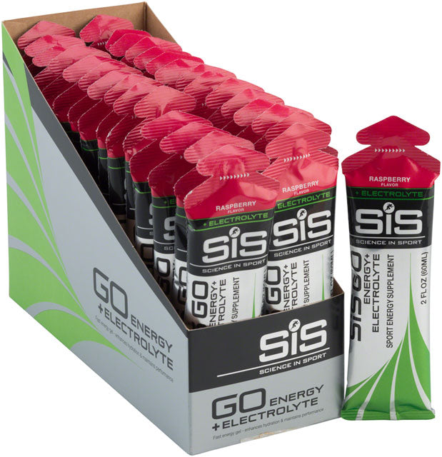SiS GO Energy + Electrolyte Gel: Raspberry, 60ml, Box of 30-0