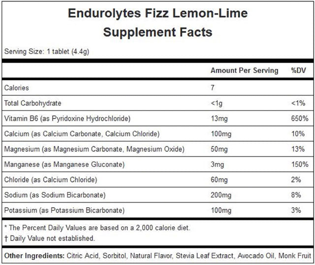 Hammer Endurolytes Fizz: Lemon Lime Box of 12-1