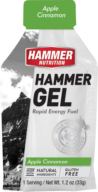 Hammer Gel: Apple-Cinnamon, 24 Single Serving Packets-0