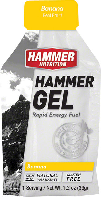Hammer Gel: Banana, 24 Single Serving Packets