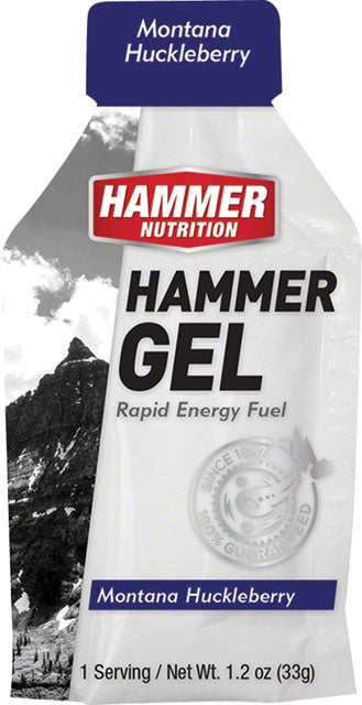 Hammer Gel: Montana Huckleberry, 24 Single Serving Packets-0