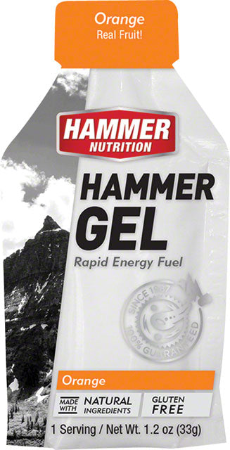 Hammer Gel: Orange, 24 Single Serving Packets-0