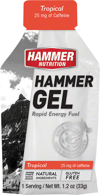 Hammer Gel: Tropical, 24 Single Serving Packets-0