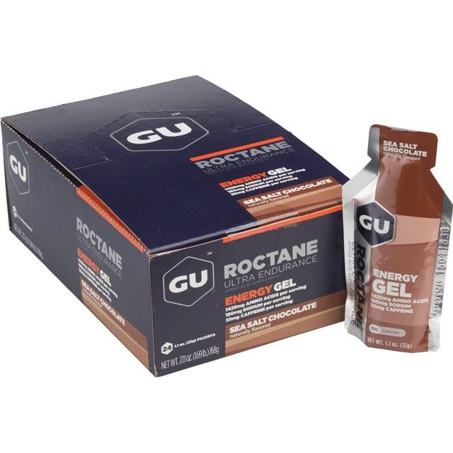GU Roctane Energy Gel - Sea Salt Chocolate, Box of 24
