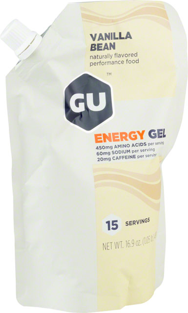 GU Energy Gel - Vanilla Bean, 15 Serving Pouch